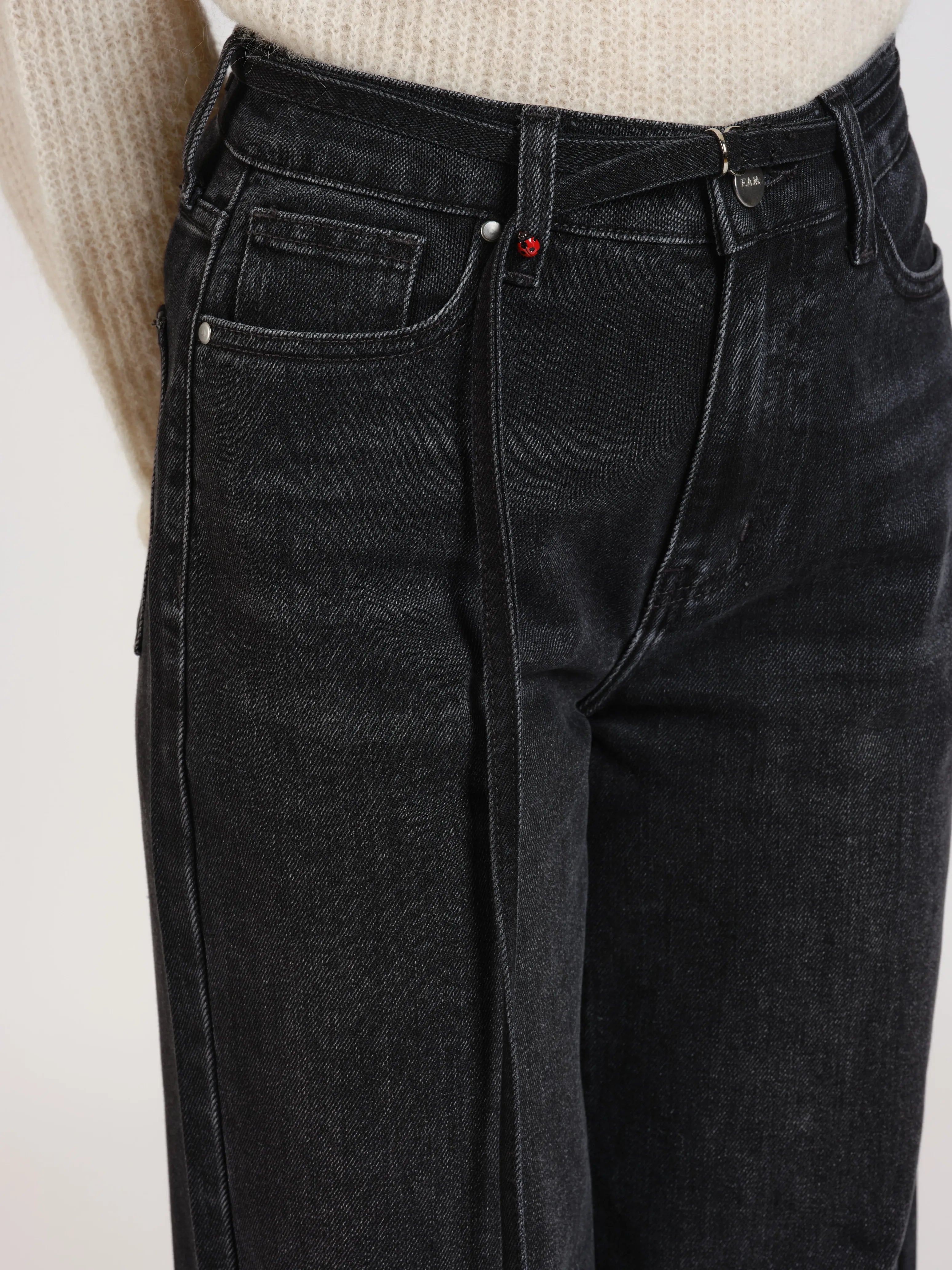 Jean large taille haute FLORA