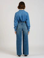 FLORA high-waisted wide-leg jeans
