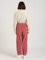 Comfortable pink corduroy mom pants FRANCE