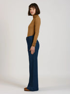 Jean évasé taille haute marine FRANCINE