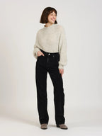 Pantalon straight cropped en velours POLA