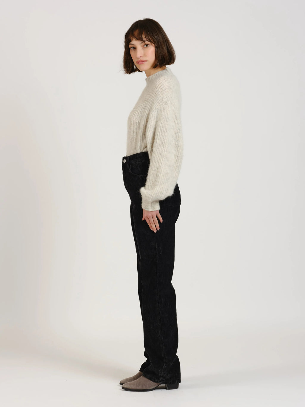 Pantalon straight en velours POLA