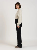 Pantalon straight cropped en velours POLA