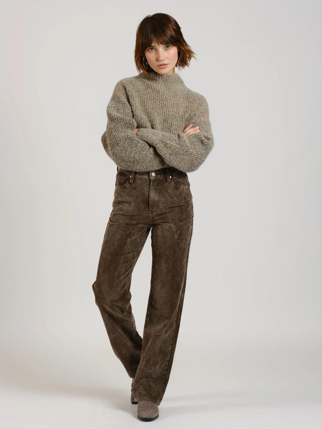 Pantalon straight en velours POLA