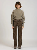 Pantalon straight en velours POLA