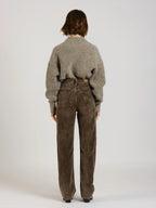 Pantalon straight en velours POLA