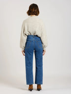 Jeans straight avec broderie POLA