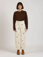 Jeans straight avec broderie POLA