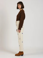 Jeans straight avec broderie POLA