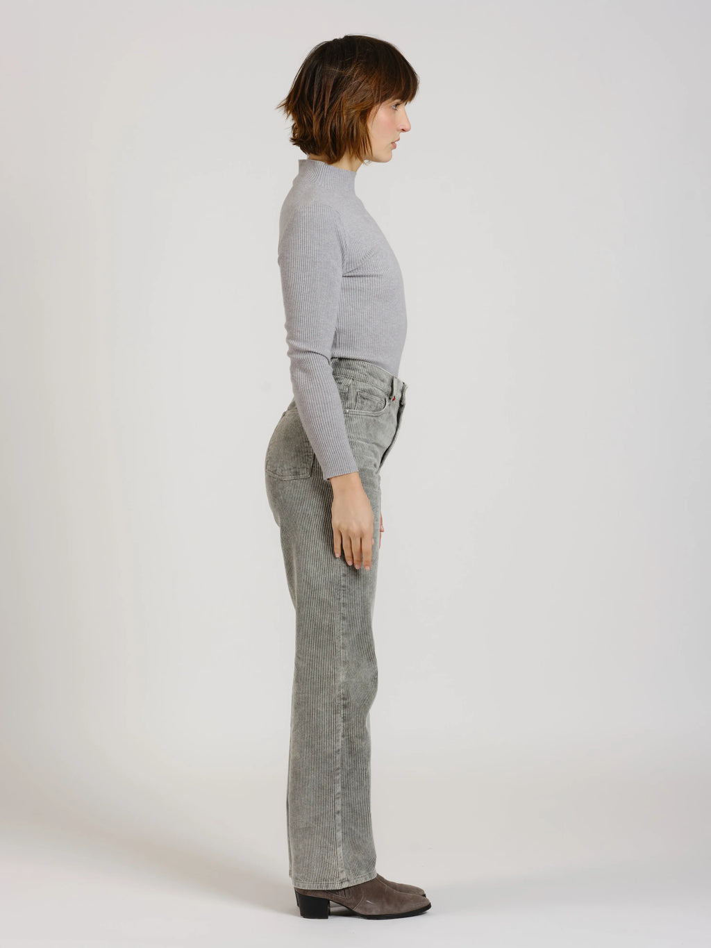 Pantalon straight en velours POLA