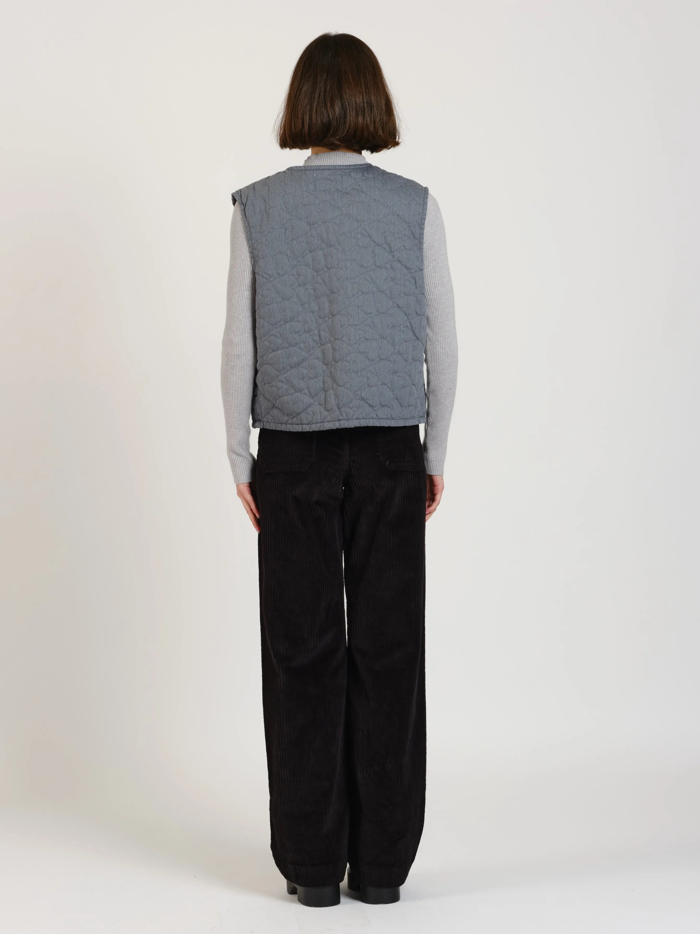 VITTORIA gray sleeveless jacket
