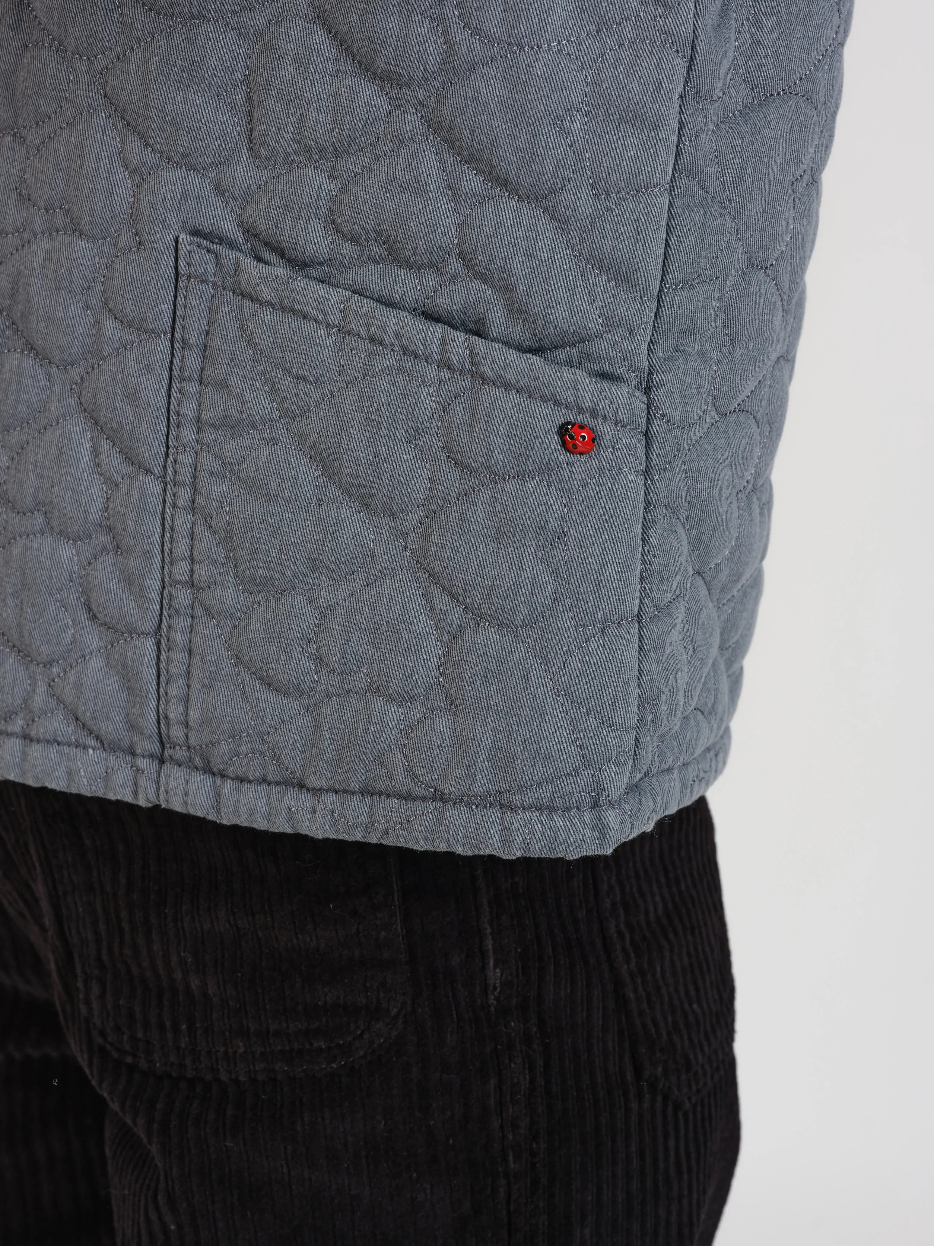 VITTORIA gray sleeveless jacket