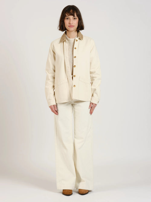 Veste en jeans avec col en velours VIVIAN