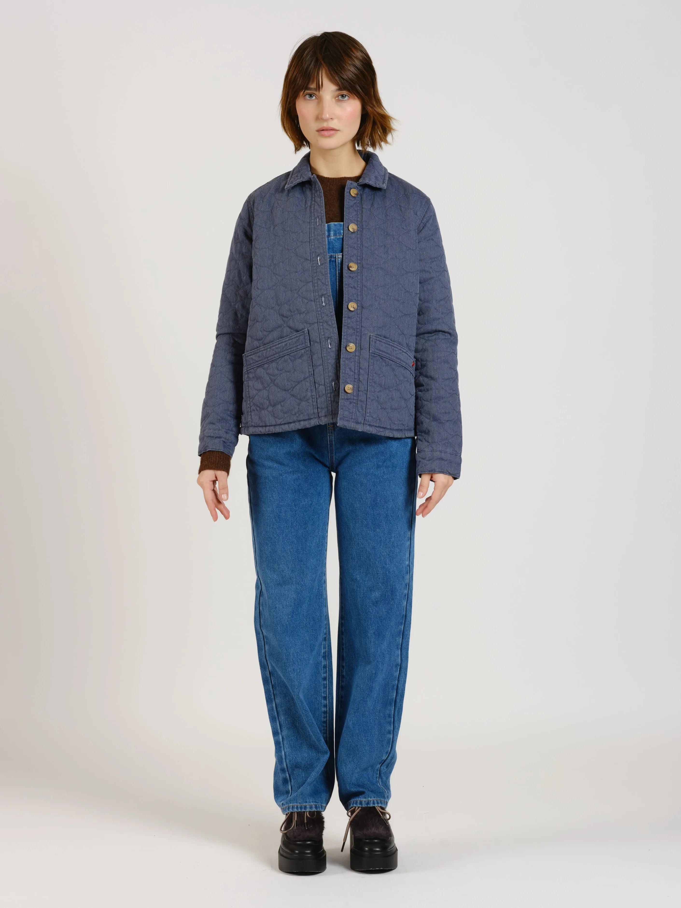 VIVIAN denim jacket with padding