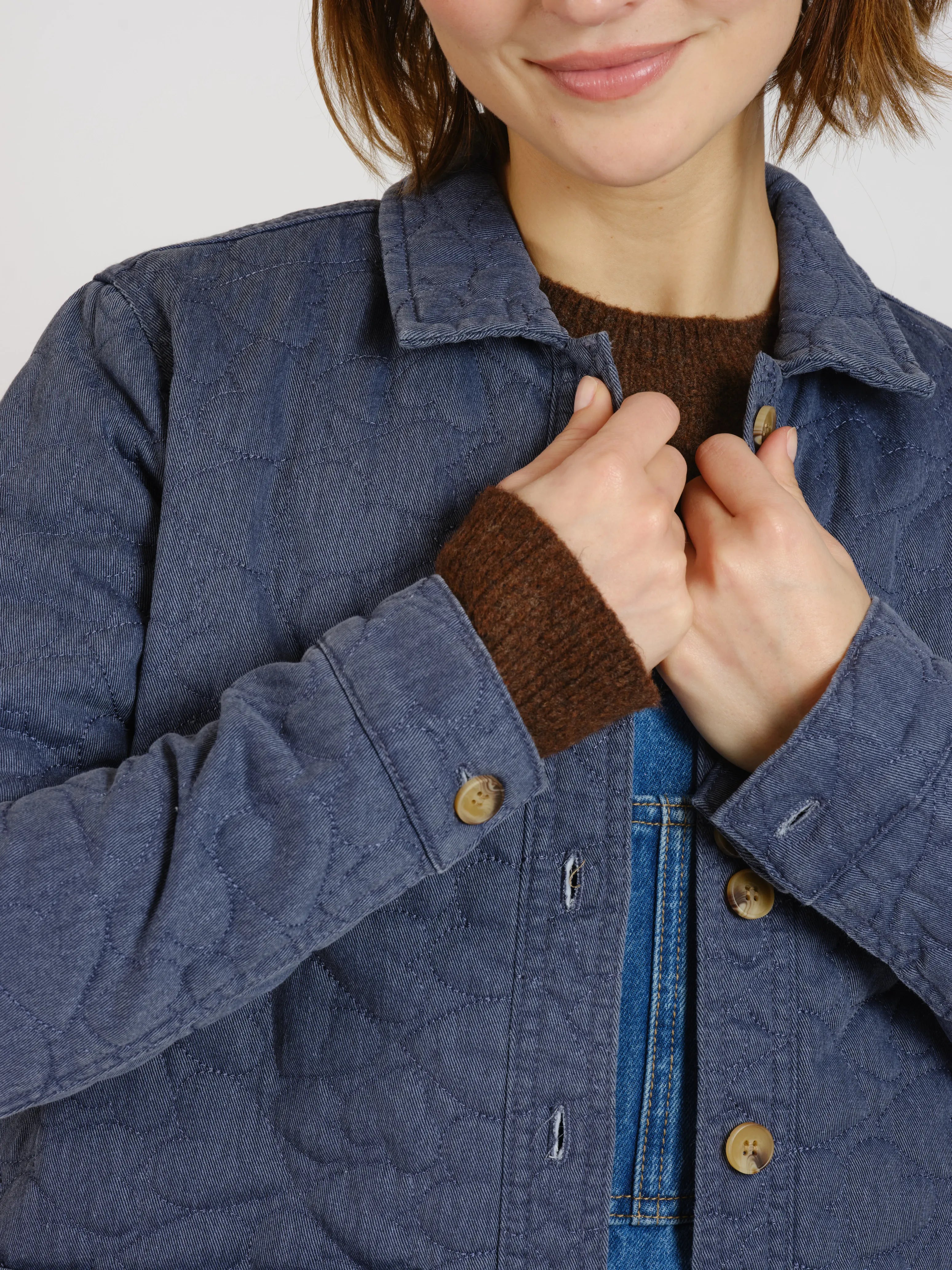 VIVIAN denim jacket with padding