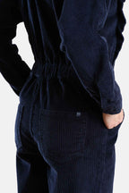 Combinaison ample DIANA en velours femme, NAVY, taille XS, porté par Jessica (1m75) (F.A.M. JEANS) – photo 1