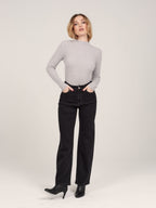 Jean court évasé IRES femme, BLACK, taille 25, porté par Priscilla (1m76) (F.A.M. JEANS) – photo 1