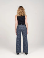 Jean évasé court FOREST JACQUARD femme, JACQUARD, taille XS, porté par Priscilla (1m76) – photo 2