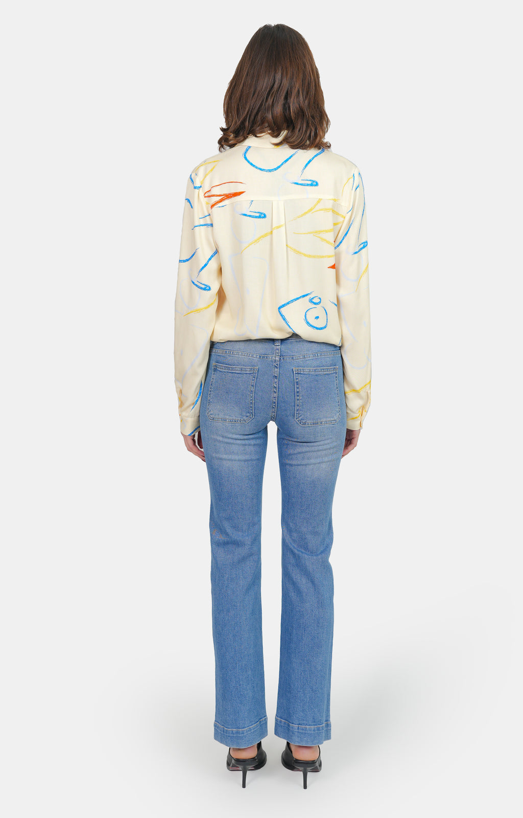 Jean bootcut bleu BELLA femme, BLUE, taille 25, porté par Claire (1m76) – photo 4