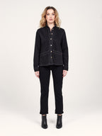 Veste noire VIVIAN femme, BLACK, taille XS, porté par Priscilla (1m76) – photo 2