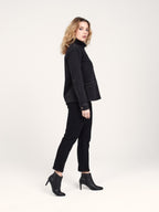 Veste noire VIVIAN femme, BLACK, taille XS, porté par Priscilla (1m76) – photo 3