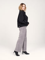 Veste en jean noir oversize VICKY femme, BLACK, taille XS, porté par Zoé (1m76) – photo 3