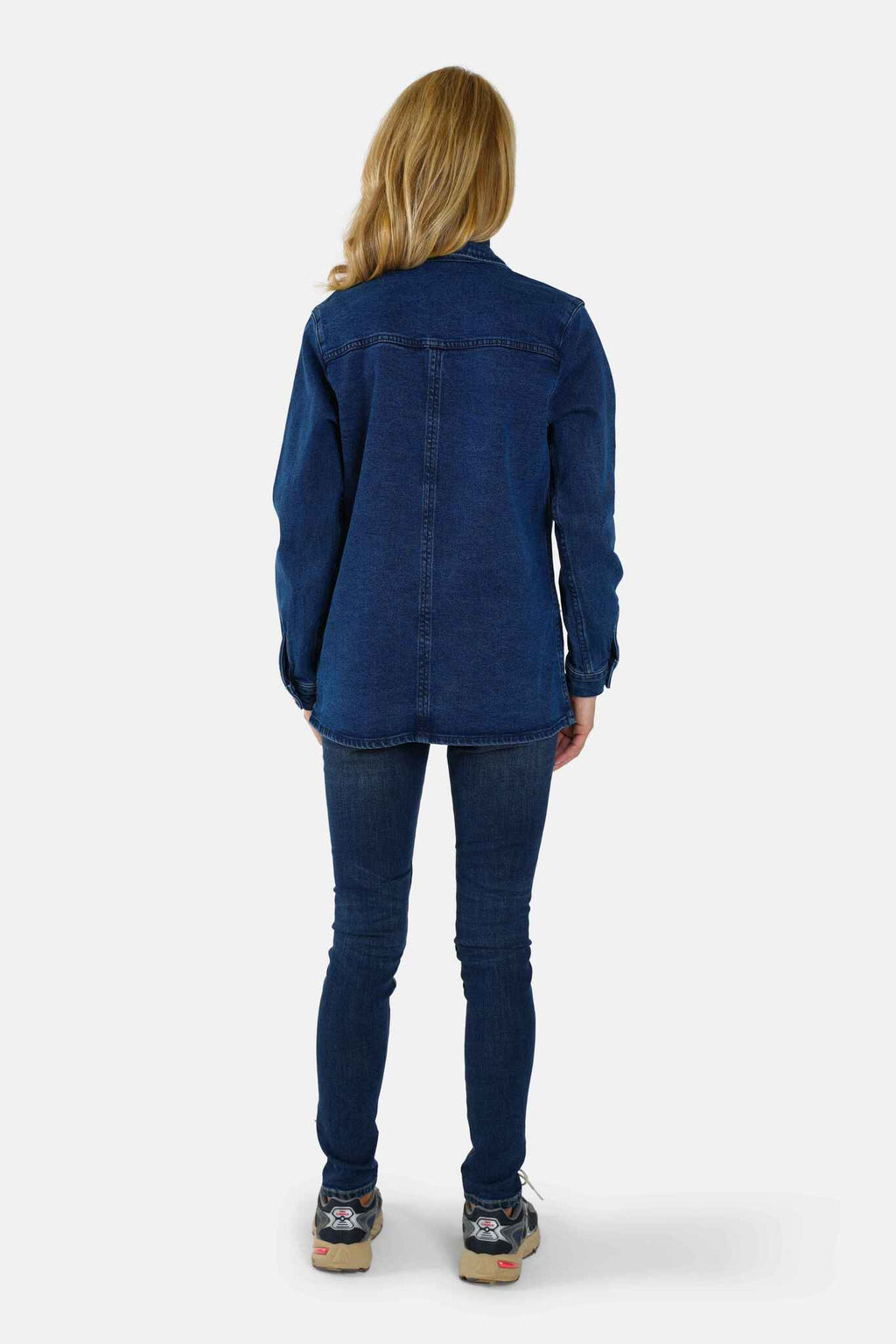 Veste en jean stone VIVIAN-L femme, STONE, taille XS, porté par Jessica (1m75) – photo 4