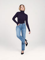 Jean boyfriend bleu MANON femme, BLUE, taille XS, porté par Priscilla (1m76) (F.A.M. JEANS) – photo 1