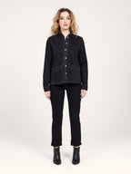Jean mom noir PATRICIA MFN femme, BLACK, taille 25, porté par Priscilla (1m76) (F.A.M. JEANS) – photo 1
