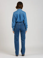 Jean straight stone POLA femme, STONE LONG, taille 25, porté par Sarah (1m72) – photo 4