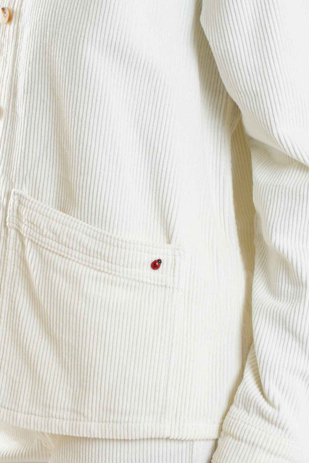 Veste en jean VIVIAN blanc femme, WHITE, taille XS, porté par Jessica (1m75) – photo 5