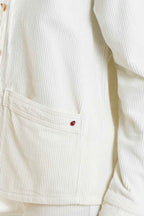 Veste en jean VIVIAN blanc femme, WHITE, taille XS, porté par Jessica (1m75) – photo 5