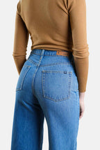 Jean large taille mi-haute FILA femme, STONE, taille XS, porté par Lilou (1m75) (F.A.M. JEANS) – photo 1