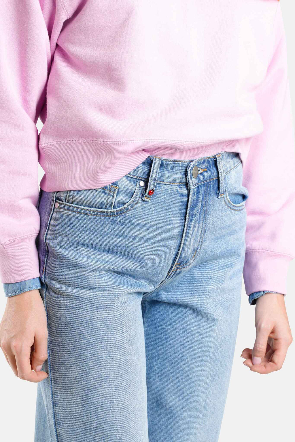 Jean baggy élégance décontractée et confort assuré LENA femme, BLUE, taille XS, porté par Lilou (1m75) (F.A.M. JEANS) – photo 1