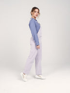 Salopette en velours DESIRE femme, FLAX GREY, taille XS, porté par Priscilla (1m76) – photo 3