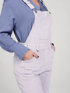 Salopette en velours DESIRE femme, FLAX GREY, taille XS, porté par Priscilla (1m76) – photo 5