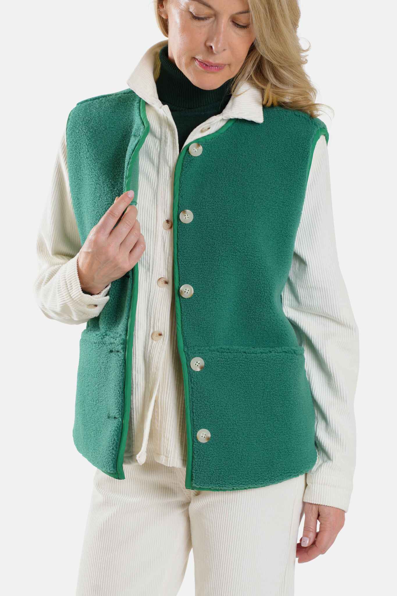 Veste sans manches VITA vert femme, GREEN, taille XS, porté par Jessica (1m75) – photo 5