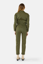 Combinaison manches longues kaki DAUPHINE femme, KAKI, taille XS, porté par Lilou (1m75) – photo 5