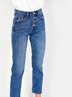 Jean mom stone PATRICIA MFBN femme, STONE, taille 25, porté par Amanda (1m76) – photo 5