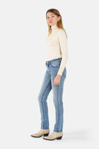 Jean slim bleu ELLE femme, BLUE JEANS, taille 26, porté par Lilou (1m75) – photo 4