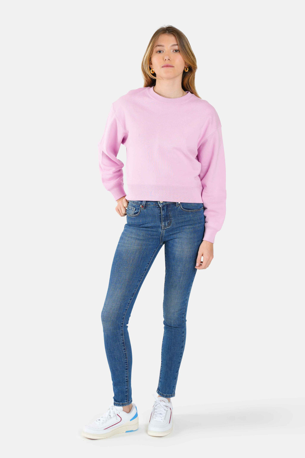 Jean skinny bleu CLARI femme, BLUE JEANS, taille 26, porté par Lilou (1m75) – photo 2