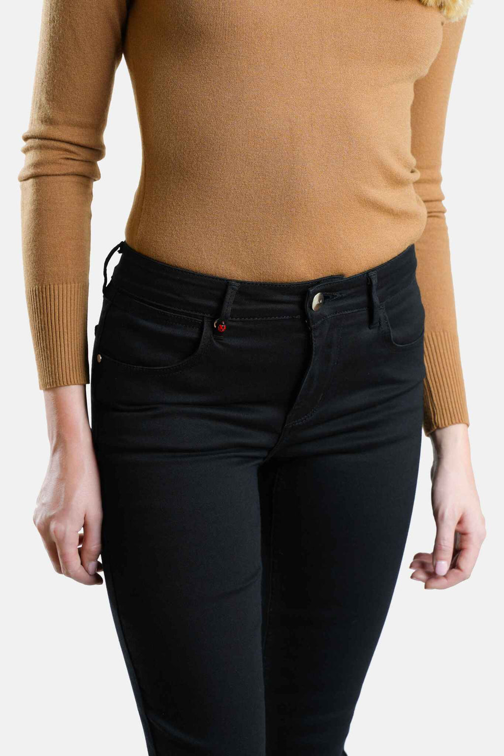 Jean skinny noir CLEMENTINE femme, BLACK, taille 26, porté par Lilou (1m75) – photo 5