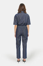 Combinaison manches courtes indigo DAUPHINE femme, INDIGO, taille XS, porté par Claire (1m76) – photo 5