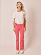 Jean bootcut fushcia BELLA femme, FUSHCIA, taille 25, porté par Jessica (1m75) (F.A.M. JEANS) – photo 1