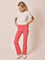 Jean bootcut fushcia BELLA femme, FUSHCIA, taille 25, porté par Jessica (1m75) – photo 2