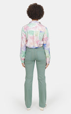 Jean bootcut sage BELLA femme, SAGE, taille 26, porté par Marie (1m71) – photo 4