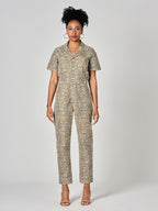 Combinaison manches courtes en Léopard DENISE femme, LEOPARD, taille XS, porté par Shazney (1m75) – photo 2