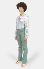 Chemise à motifs Pastel B HELENE femme, PASTEL B, taille XS, porté par Marie (1m71) – photo 4