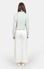 Chemise à motifs Pastel D HELENE femme, PASTEL D, taille XS, porté par Claire (1m76) – photo 5