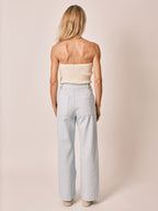 Jean évasé baby blue FAUVE femme, BABY BLUE, taille XS, porté par Jessica (1m75) – photo 4